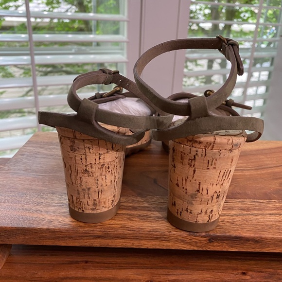 Stella McCartney Linda Platform Cork Wedge Sandals - Picture 3 of 5